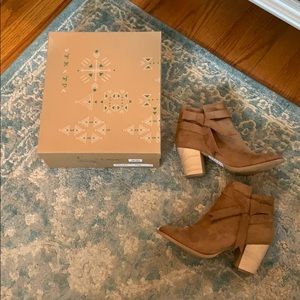 Free people tan booties
